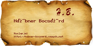 Hübner Bocsárd névjegykártya